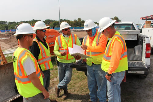 construction crew in hardhats