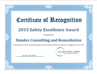 safety award certificate 