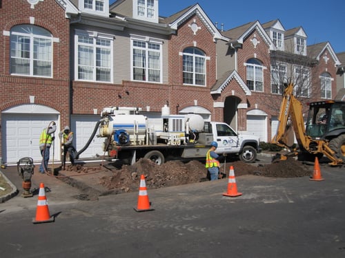 construction workers working on road